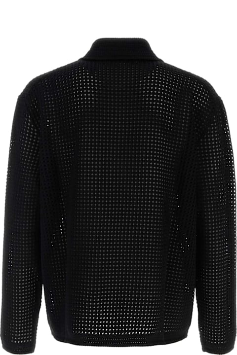 Homeware Gucci Black Crochet Polo Shirt