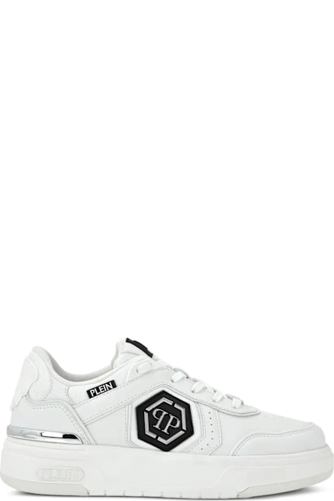 Philipp Plein for Kids Philipp Plein White Lo-top Sneakers Sk8r Plein Low