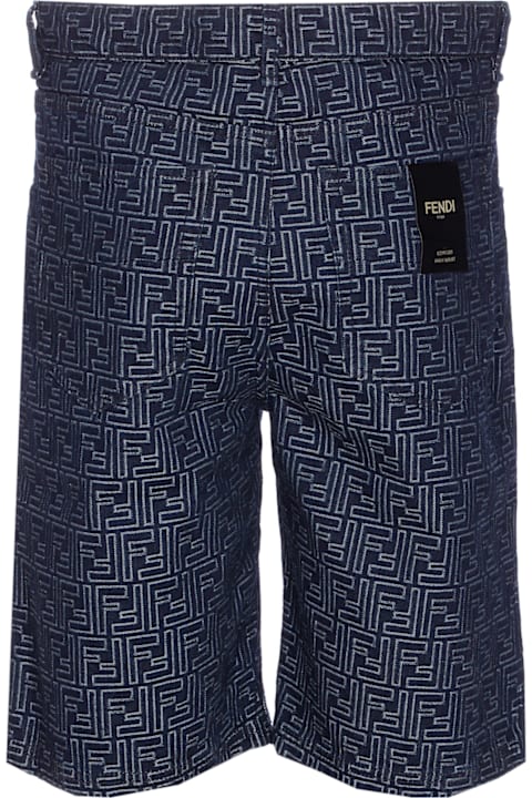Fashion for Men Fendi Jacquard Ff Logo Short Jeans