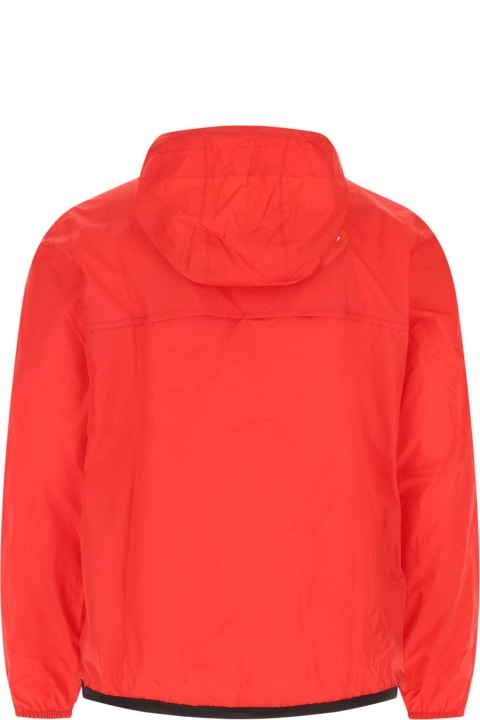 Coats & Jackets for Men Comme des Garçons Play Red Nylon K-way