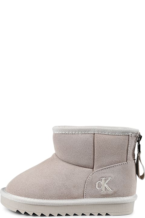 Calvin Klein لـ Kids Calvin Klein Beige Boots For Girl With Logo