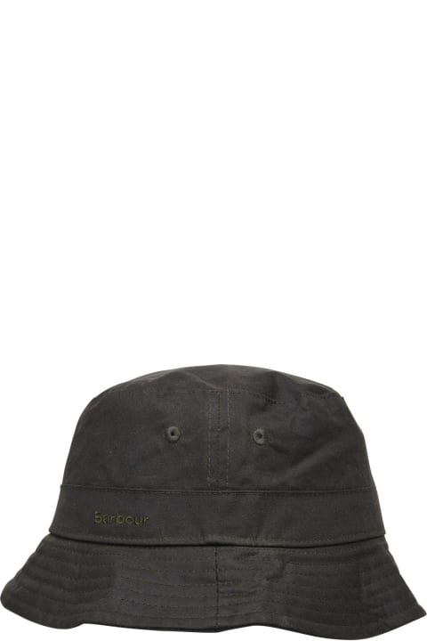 Hats for Women Barbour Belsay Logo Embroidered Bucket Hat