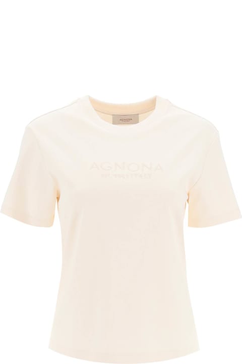 Fashion for Women Agnona T-shirt With Embroidered Logo