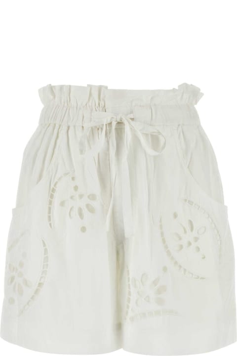 Isabel Marant for Women Isabel Marant White Modal Blend Hidea Shorts