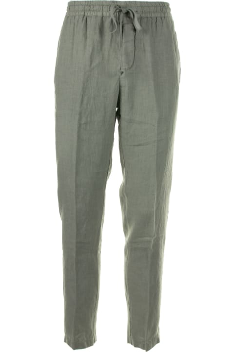 Altea Fleeces & Tracksuits for Men Altea Green Linen Trousers With Drawstring
