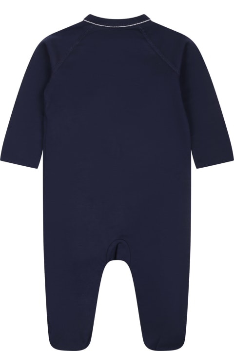 Bodysuits & Sets for Baby Girls Ralph Lauren Blue Babygrow For Baby Boy With Pony Logo