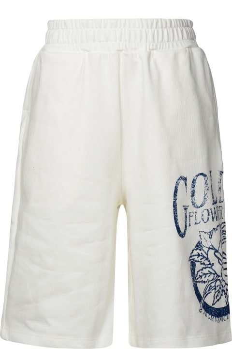 Golden Goose for Boys Golden Goose Ivory Cotton Bermuda Shorts