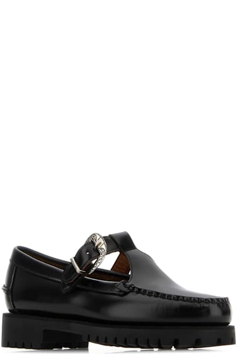 Sebago for Kids Sebago Black Leather Aurora Loafers