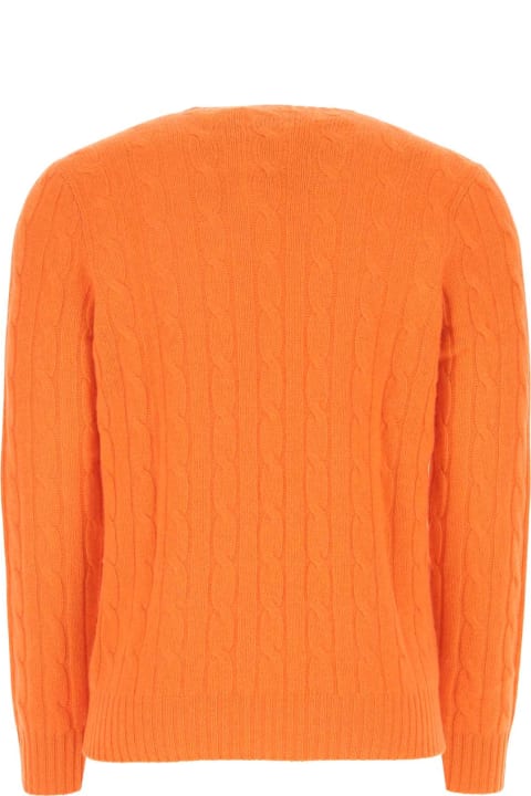 Sweaters for Men Polo Ralph Lauren Orange Cashmere Sweater