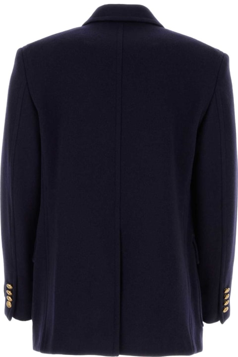 Gucci Clothing for Men Gucci Navy Blue Wool Coat