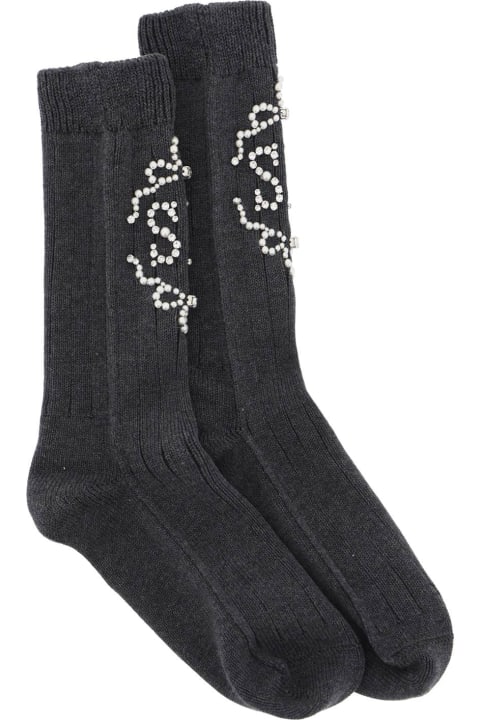 Simone Rocha Underwear & Nightwear for Women Simone Rocha Sr Socks With Pearls And Crystals