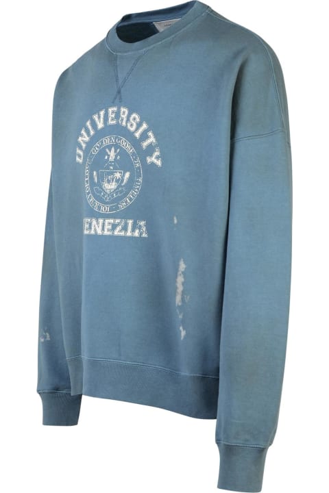 Fleeces & Tracksuits for Men Golden Goose Light Blue Cotton Sweatshirt