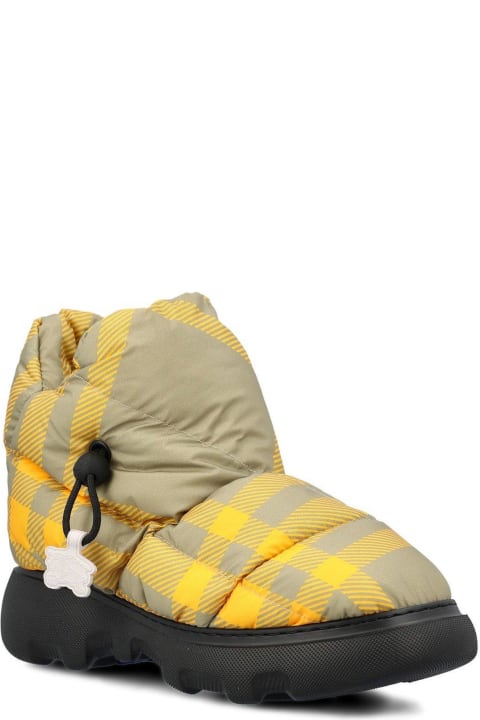 Burberry Boots for Women Burberry Check Pillow Padded Drawstring Snow Boots