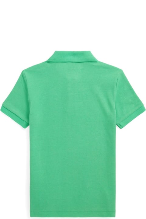 Polo Ralph Lauren for Kids Polo Ralph Lauren Green Polo Shirt With Logo In Cotton Boy
