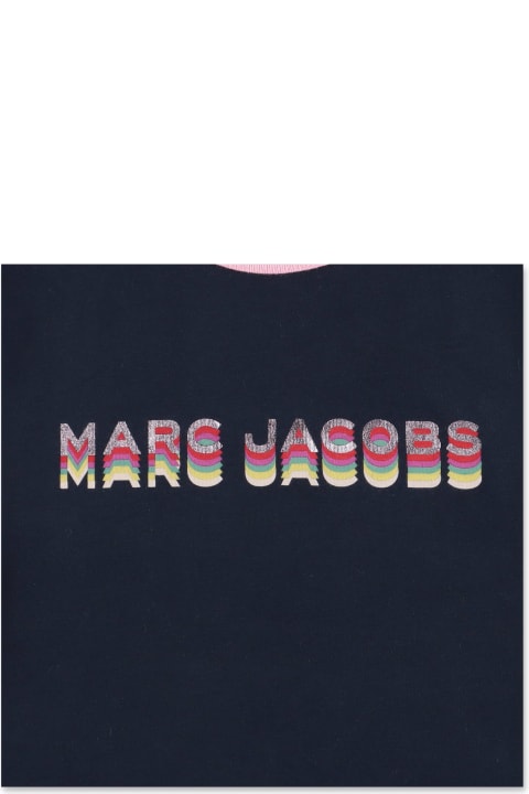 Marc Jacobs T-shirt Blu Navy In Jersey Di Cotone