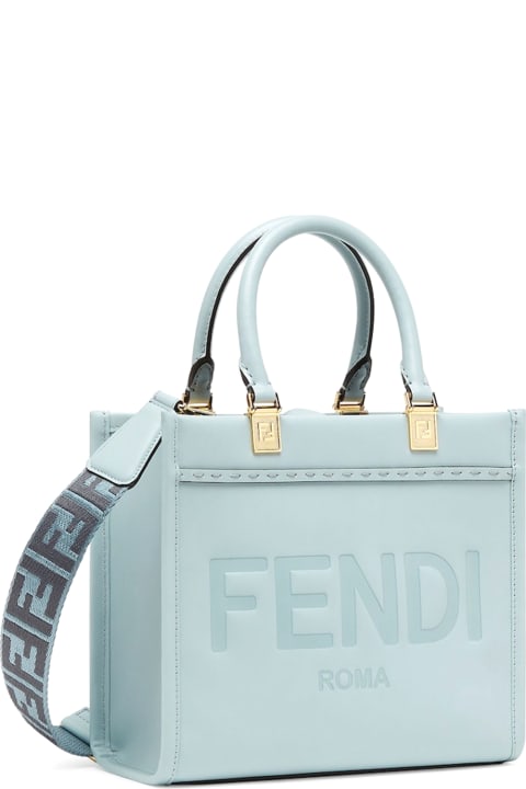 Fendi Women Fendi Sunshine Logo Embossed Tote Bag