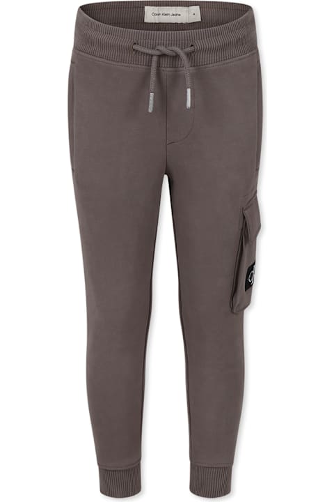 Calvin Klein for Kids Calvin Klein Brown Trousers For Boy With Logo