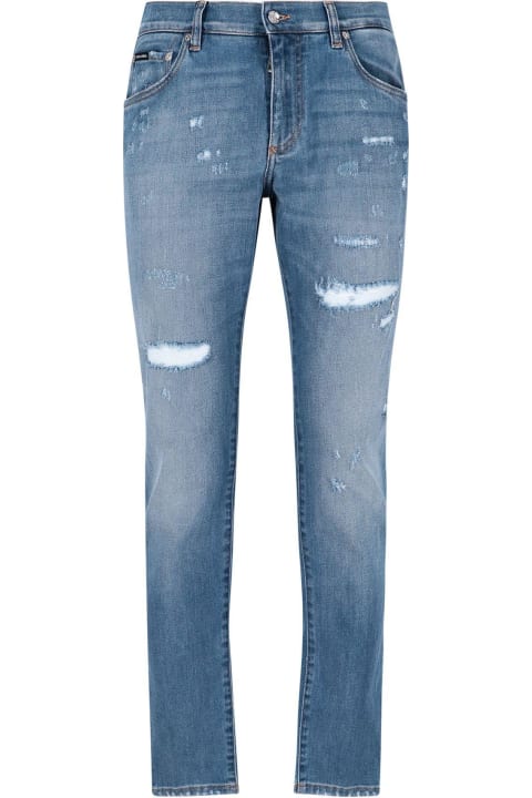 Jeans for Women Dolce & Gabbana Usured Details Straight Jeans