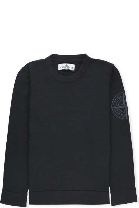 Topwear for Boys Stone Island Cotton Sweater With Logo