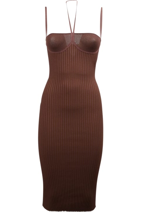 Homeware ANDREĀDAMO Ribbed Knit Midi Dress