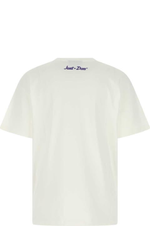Just Don Topwear for Men Just Don White Cotton Oversize T-shirt