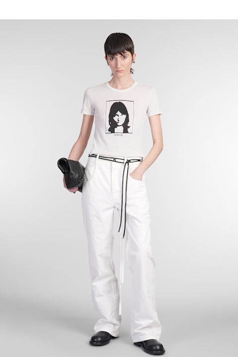 Homeware Ann Demeulemeester Claire Jeans In White Denim