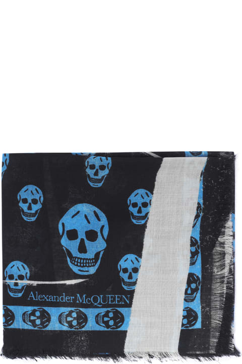 Alexander McQueen Accessories for Women Alexander McQueen Slashed Skull Foulard