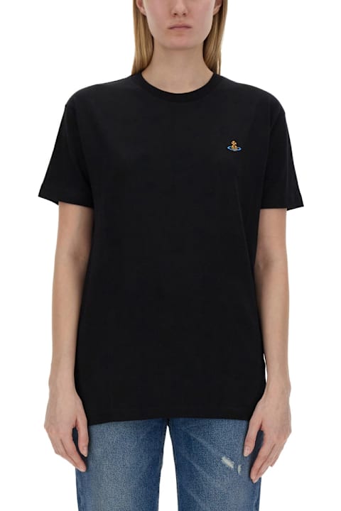 أدوات منزلية Vivienne Westwood T-shirt With Orb Embroidery