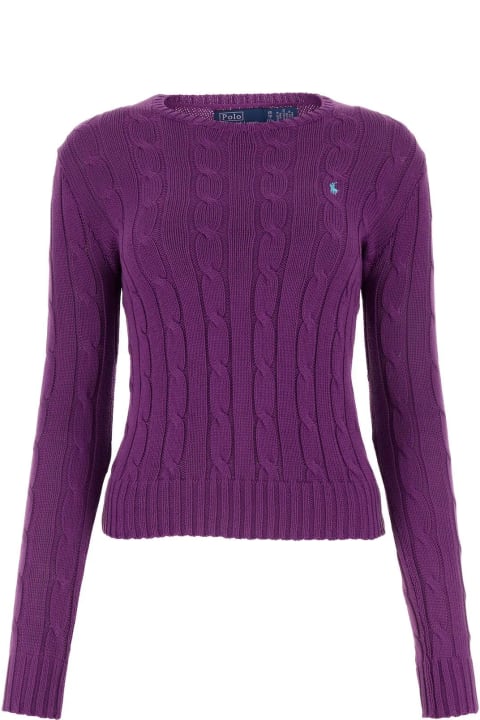Fashion for Women Polo Ralph Lauren Purple Cotton Sweater Polo Ralph Lauren