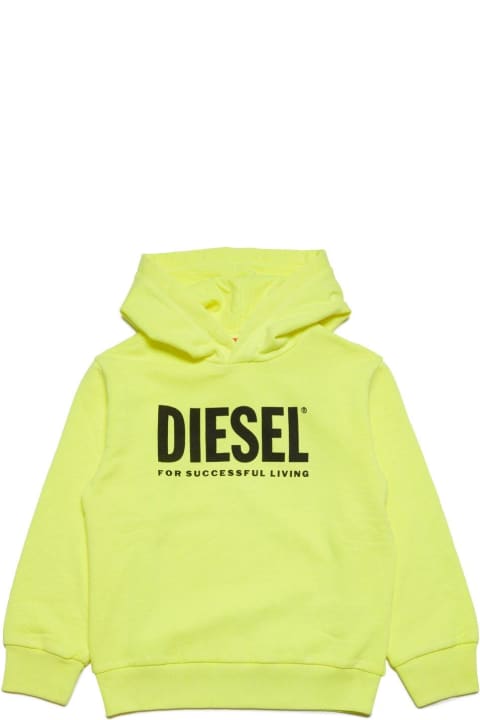 Diesel Sweaters & Sweatshirts for Boys Diesel Snucihood Over Logo Printed Hoodie