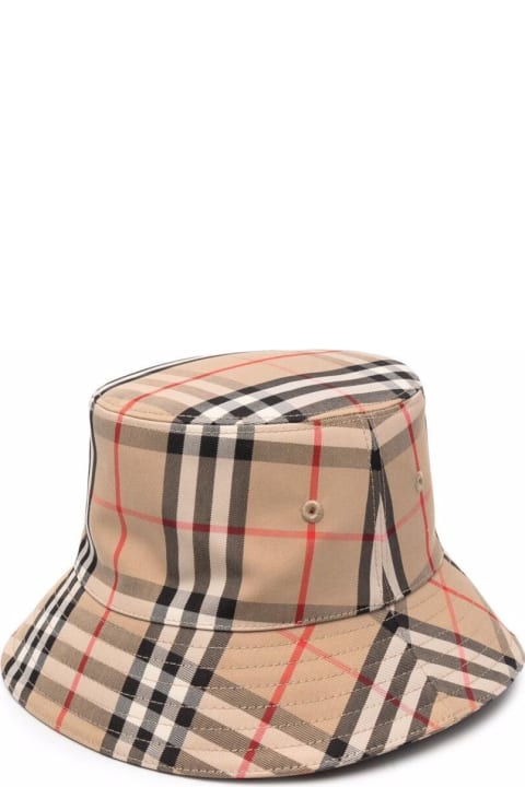 Gabriel  Vintage Check Cotton Bucket Hat Burberry Kids Boy