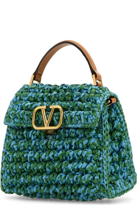 Valentino Garavani Bags for Women Valentino Garavani Two-tone Raffia Vsling Handbag
