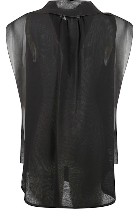 Topwear for Women Max Mara Sheer Detailed Sleeveless Top