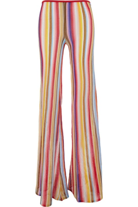Missoni for Women Missoni Striped Crochet Flared Trousers