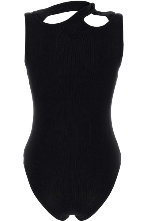 ウィメンズ ランジェリー＆パジャマ Y/Project Black Stretch Viscose Blend Bodysuit