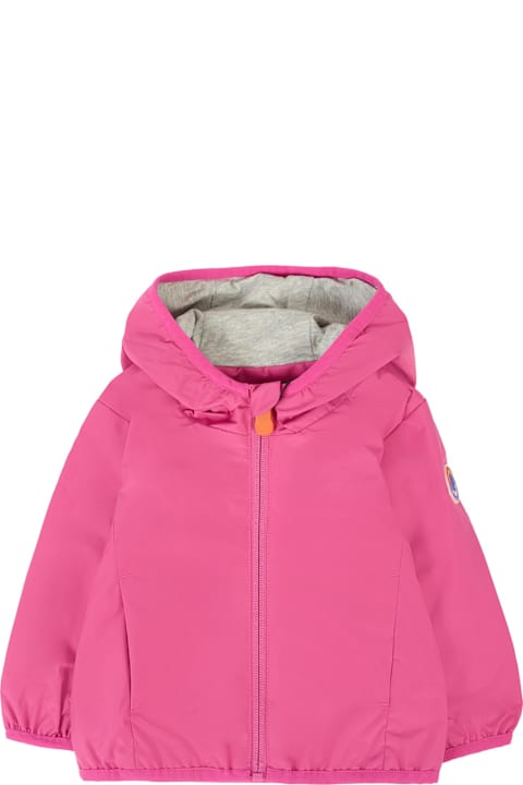 Homeware Save the Duck Fuchsia Coco Windbreaker For Baby Girl With Logo