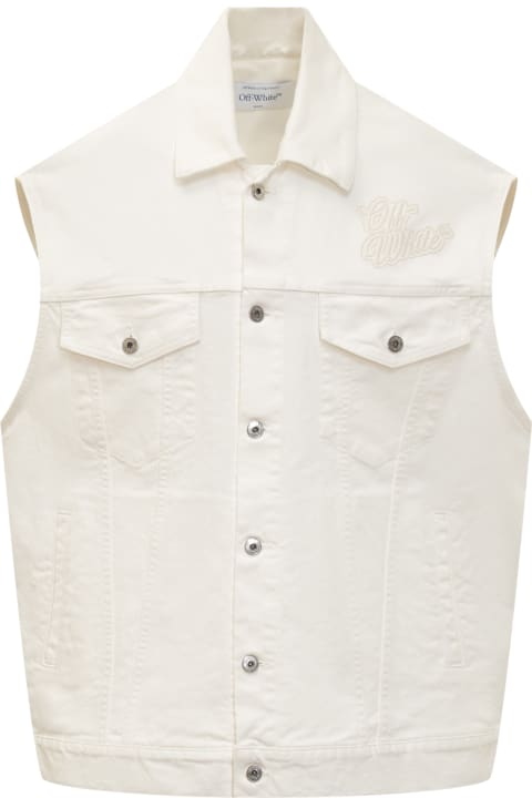 Off-White Coats & Jackets for Men Off-White Denim Vest With Logo