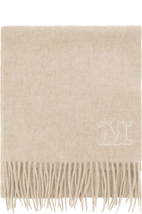 Scarves & Wraps for Women Max Mara Logo Embroidered Fringed Scarf