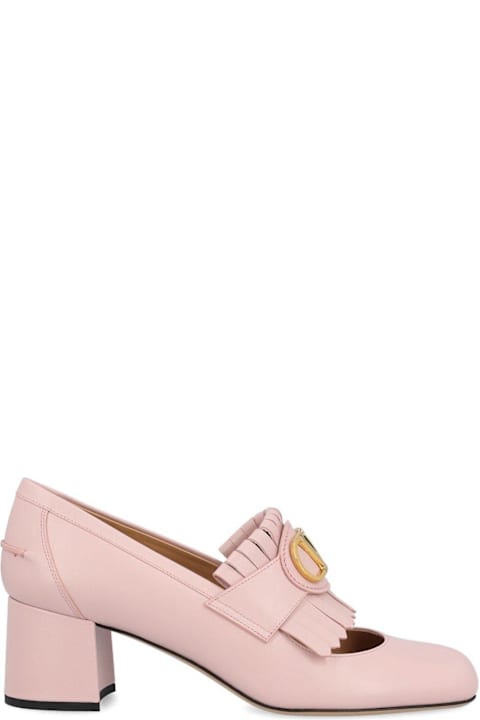 High-Heeled Shoes for Women Valentino Garavani Vlogo Signature Fringe Detailed Pumps