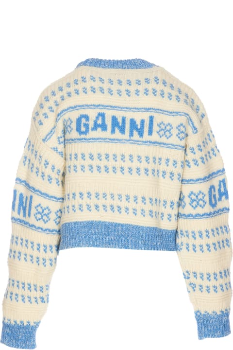 Ganni Sweaters for Women Ganni Graphic Knitted Sweater