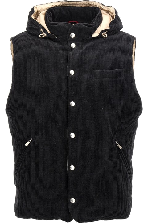 Clothing for Women Brunello Cucinelli Ribbed Velvet Vest