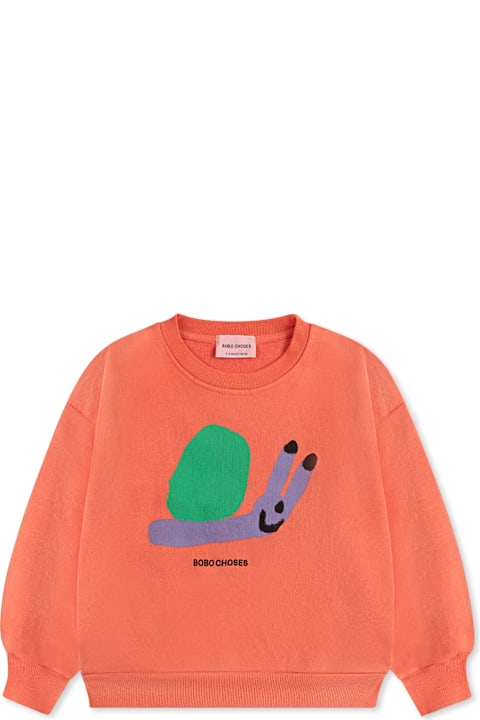 Homeware Bobo Choses Red Sweatshirt For Kids With Snail Print