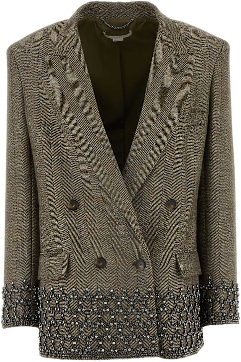 Stella McCartney Coats & Jackets for Women Stella McCartney Embroidered Wool Blend Oversize Blazer