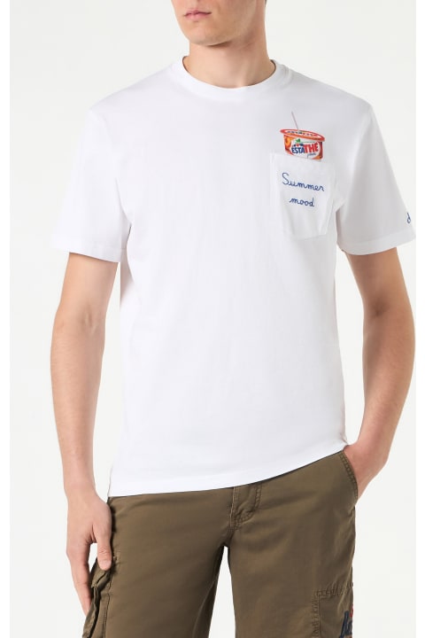 Homeware MC2 Saint Barth Man Cotton T-shirt With Estathé Print | Estathe
® Special Edition