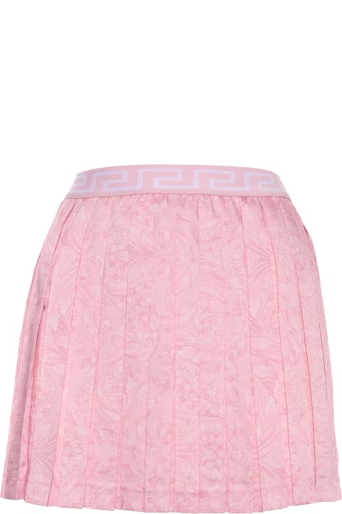 Bottoms for Girls Versace Pink Barocco Skirt