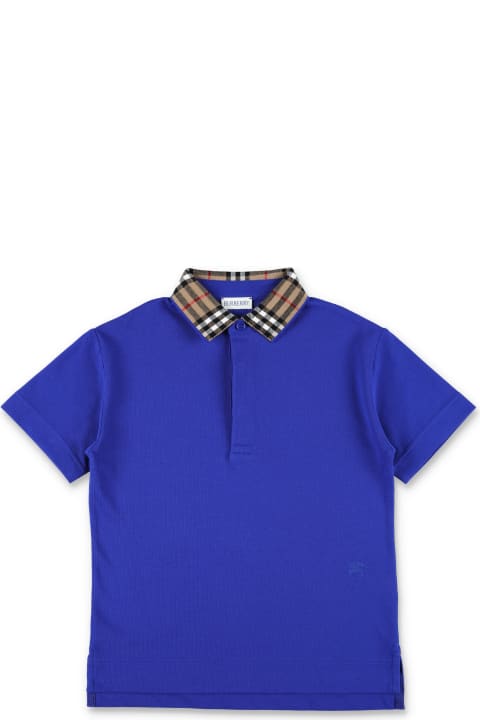 Burberry قمصان بياقة دائرية وقمصان البولو لـ أولاد Burberry Kid - Check Collar Polo Shirt