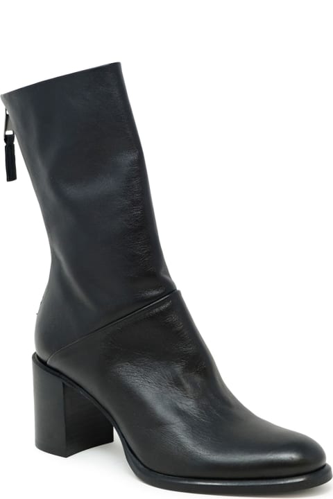 Elena Iachi Shoes for Women Elena Iachi Elena Iachi Black Leather Ankle Boots