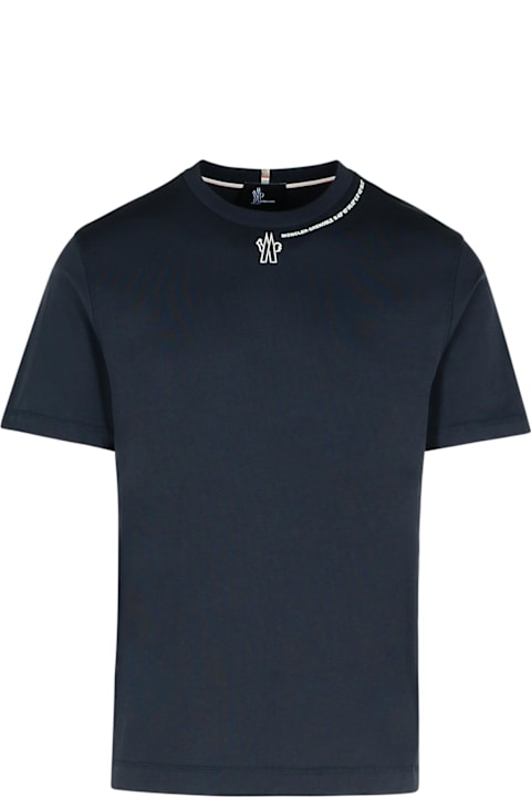 Moncler Grenoble for Men Moncler Grenoble Navy Cotton T-shirt