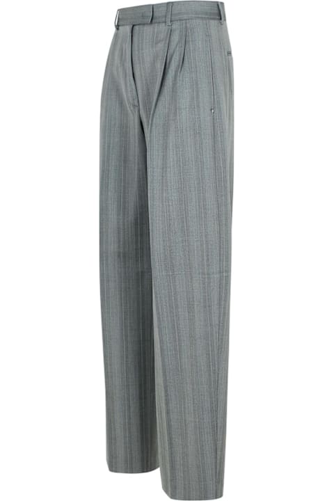 SportMax for Women SportMax 'andalo1234' Grey Virgin Wool Blend Pants