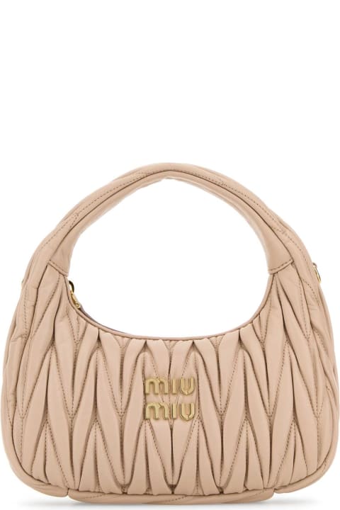 Bags for Women Miu Miu Powder Pink Nappa Leather Handbag